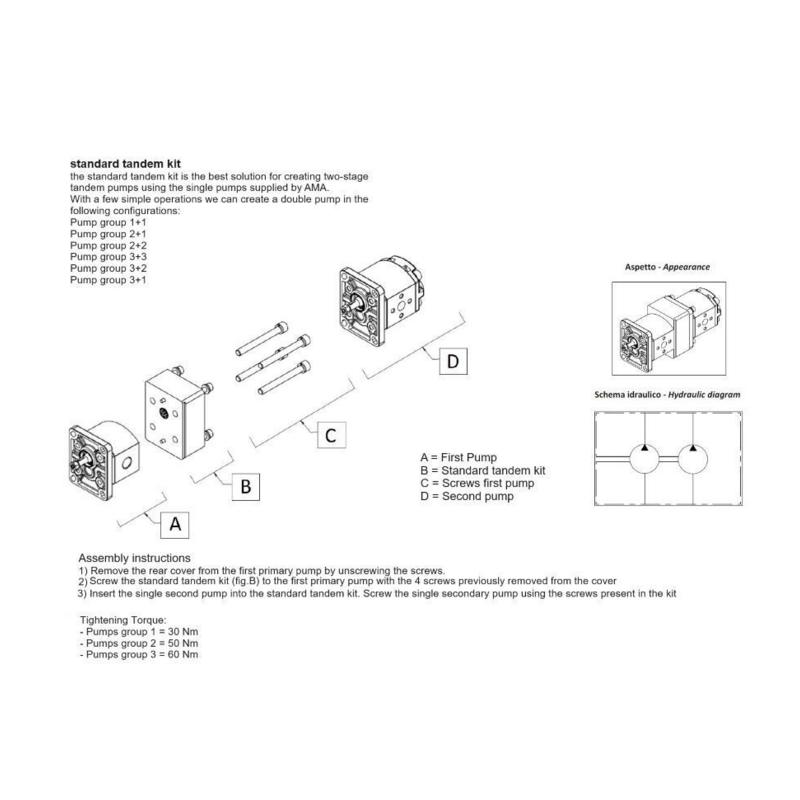KIT INTERMEDIO GR.3+3 TANDEM STANDARD