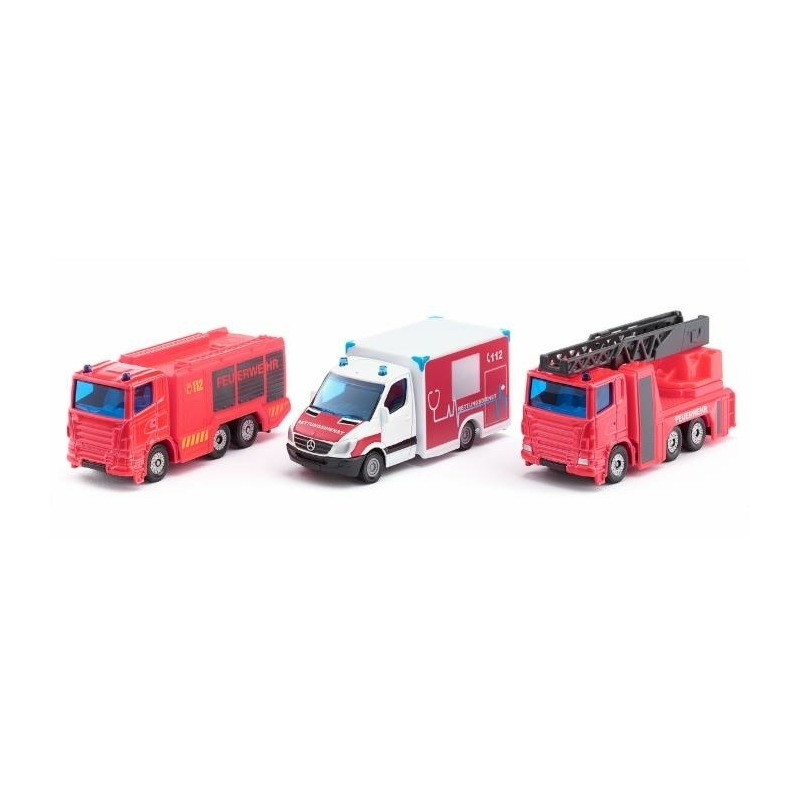 SET DI SERVIZI DI SOCCORSO CON 3 MODELLI SIKU 6326