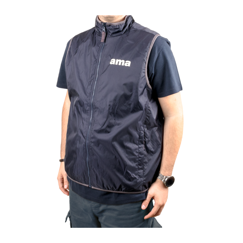 GILET BLU NAVY NYLON E PILE TG XL AMA