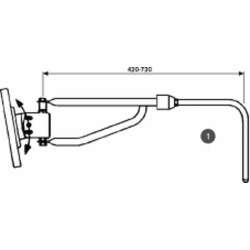 Specchio retrovisore completo dx e sx con braccio telescopico 540-805 mm, coppa specchio 236x180 mm