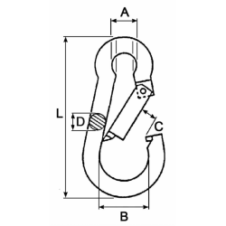 MOSCHETTONE FILO DIAMETRO 12MM E LUNGHEZZA 140MM