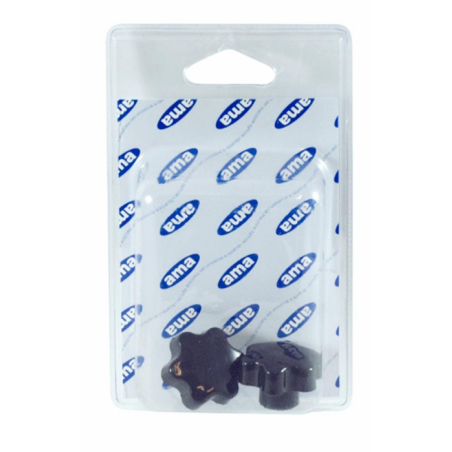 VOLANTINO 6 LOBI FEMMINA Ø 50MM, FILETTO M12. BLISTER 2 PZ