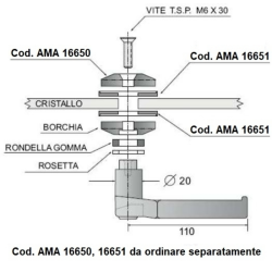 MANIGLIA CHIUSURA FINESTRINO DX