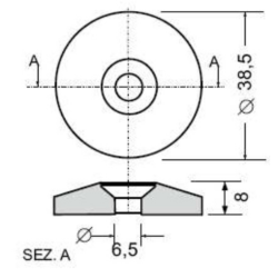 BORCHIA PER CABINE SEDE SVASATA