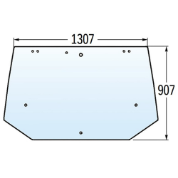CRISTALLO POSTERIORE ADATTABILE A FIAT 5178304 E N.H. 82016997