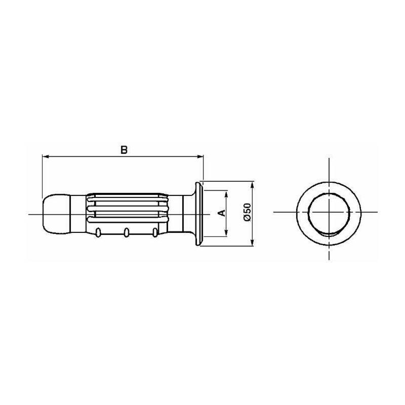 MANOPOLA CHIUSA PER DISPOSITIVO DI SICUREZZA Ø 22 MM