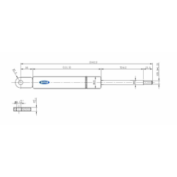 Molla a gas AMA Lmax 214mm 220N corsa 73mm