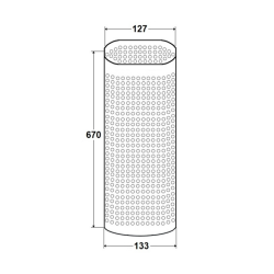 GRIGLIA ANTISCOTT 670X133X127