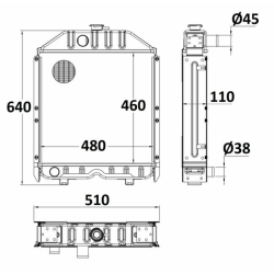 RADIATORE ADATTABILE RIF 3666234M91
