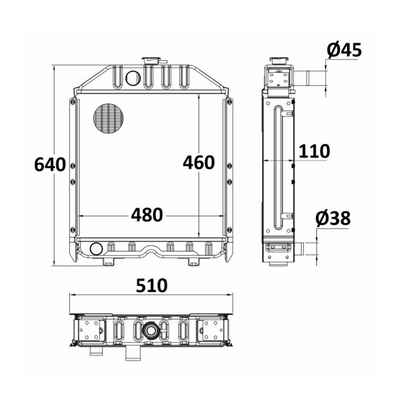 RADIATORE ADATTABILE RIF 3666234M91