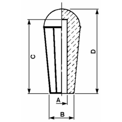 POMOLO FORO 10MM LUNGHEZZA 68