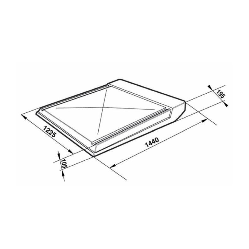 TETTUCCIO PARAPIOGGIA UNIVERSALE 140X120MM