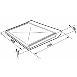 TETTUCCIO PARAPIOGGIA UNIVERSALE 140X140MM