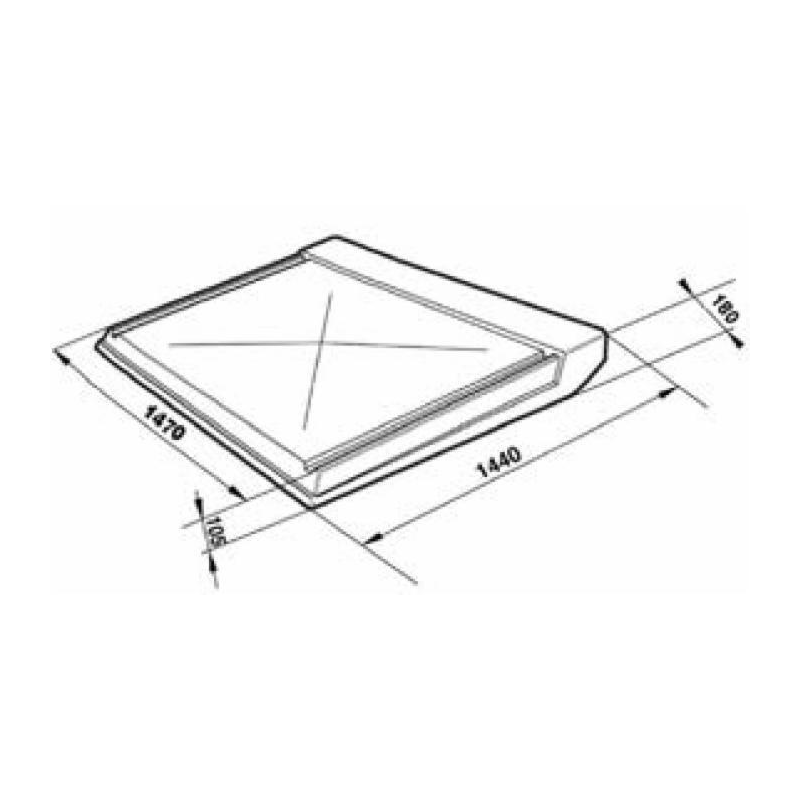 TETTUCCIO PARAPIOGGIA UNIVERSALE 140X140MM