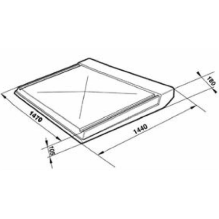 TETTUCCIO PARAPIOGGIA UNIVERSALE 140X140MM