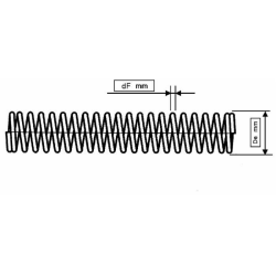 MOLLA COMPRESSIONE DF 1,2MM, DE 10MM, L.300MM