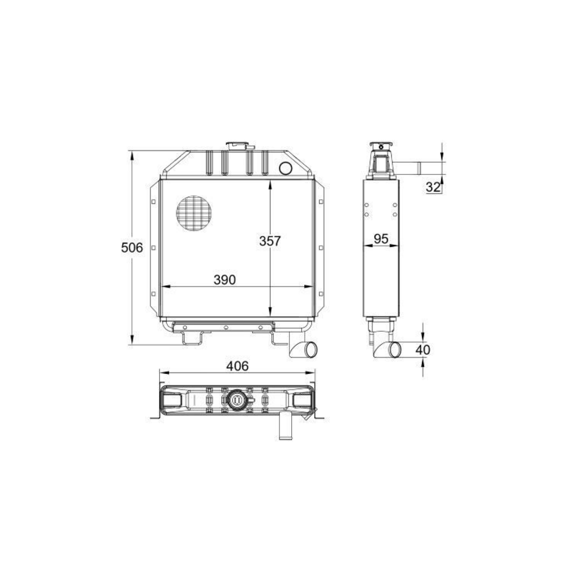 RADIATORE ADATTABILE RIF. ORIGINALE 3131579R91