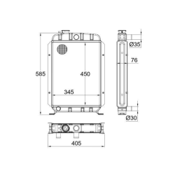 RADIATORE ADATTABILE RIF. ORIGINALE 5100304
