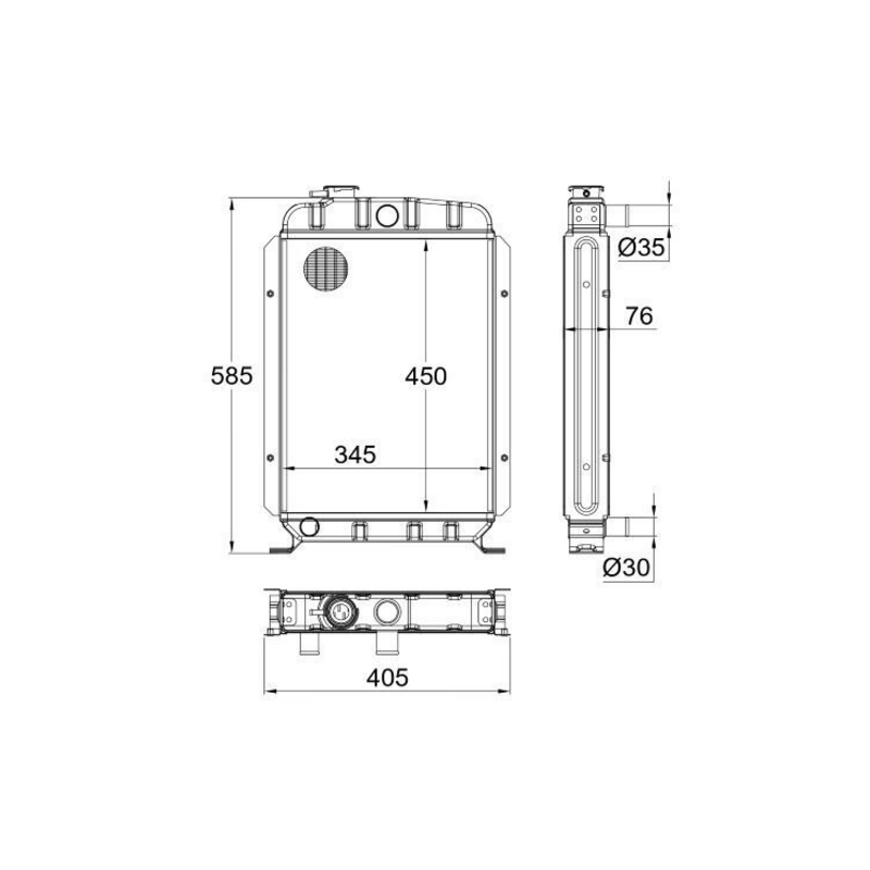 RADIATORE ADATTABILE RIF. ORIGINALE 5100304