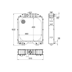 RADIATORE ADATTABILE RIF. ORIGINALE 5153483
