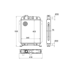 RADIATORE ADATTABILE RIF. ORIGINALE 44909524