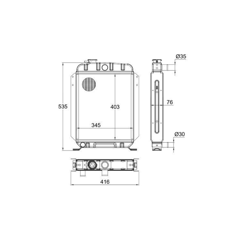 RADIATORE ADATTABILE RIF. ORIGINALE 44909524