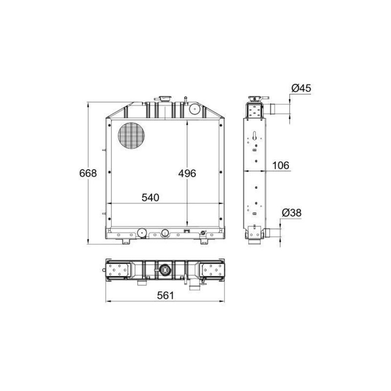 RADIATORE ADATTABILE RIF. ORIGINALE 5107007