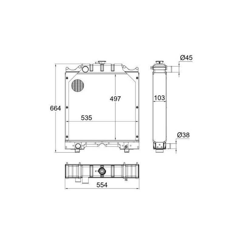 RADIATORE ADATTABILE RIF. ORIGINALE 5161005