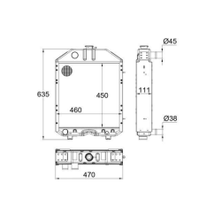 RADIATORE ADATTABILE RIF. ORIGINALE 3647534M92