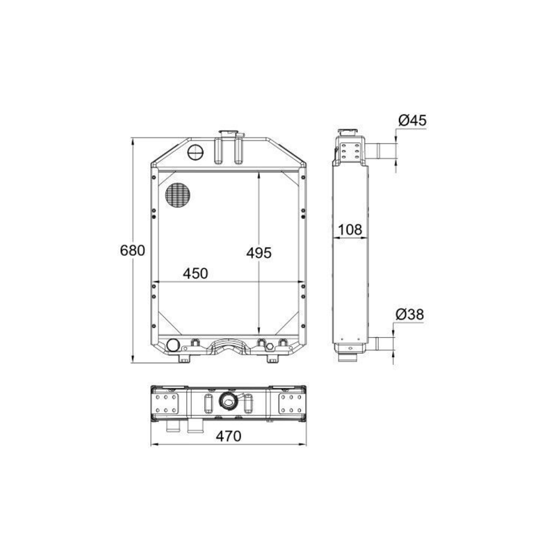 RADIATORE ADATTABILE RIF. ORIGINALE 4205306M91