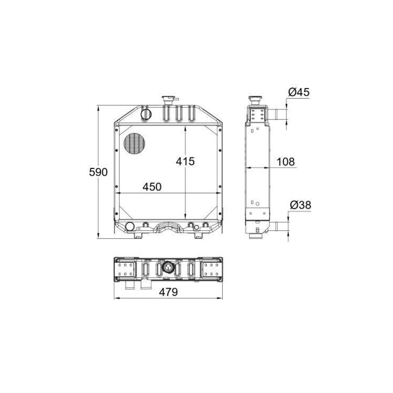RADIATORE ADATTABILE RIF. ORIGINALE 3660549M92