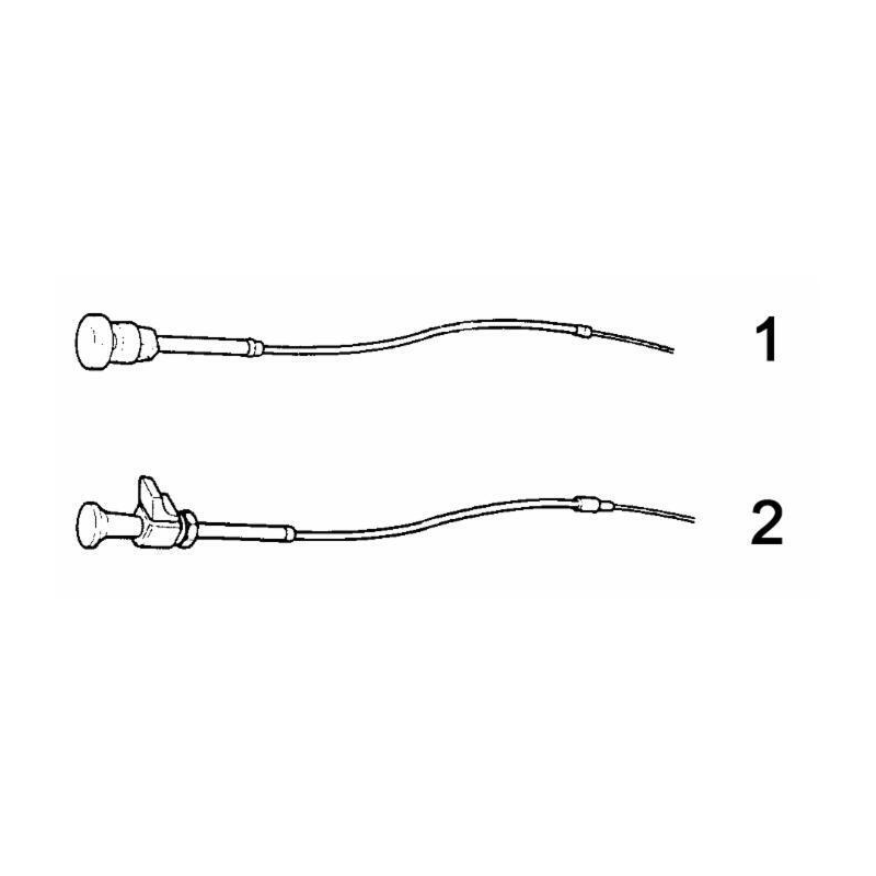 TIRANTE STOP MOTORE, CAVO L - 1200MM E POMELLO STOP ROSSO