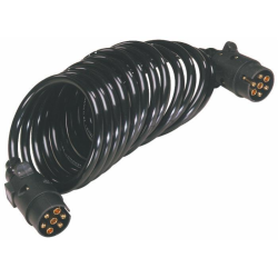 Prolunga cavo spiralato con spine 7 poli, 12–24 V