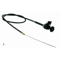 TIRANTE STOP MOTORE, CAVO L - 1200MM CON LEVA D'ARRESTO E POMELLO NERO