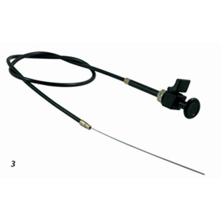 TIRANTE STOP MOTORE, CAVO L - 2200MM CON LEVA D'ARRESTO E POMELLO NERO