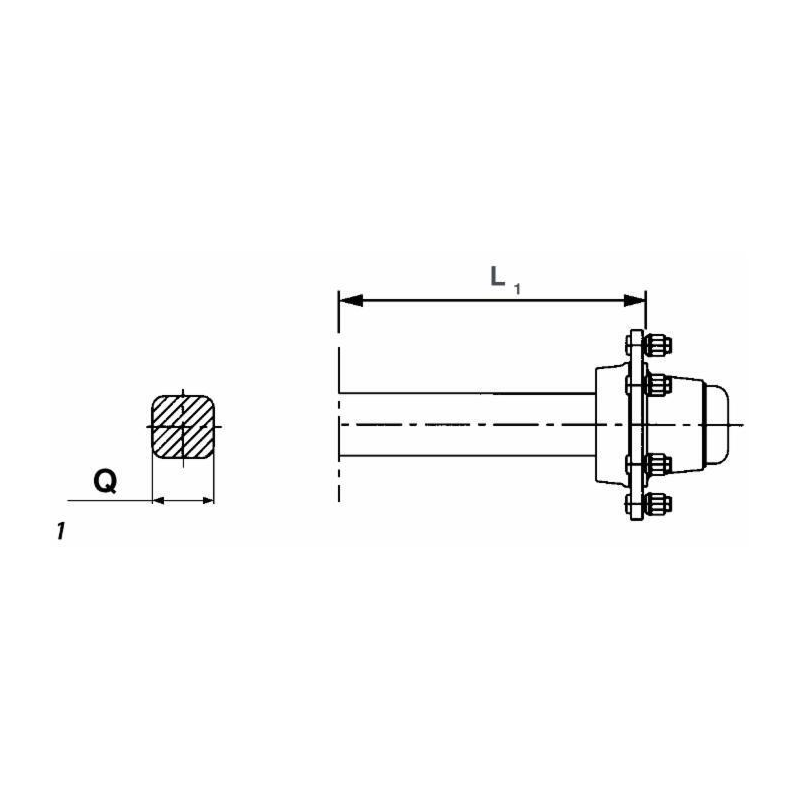 ASSALE Q-40, 4 FORI FIAT, L-1000MM