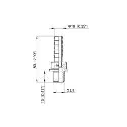 RACCORDO PTG DRITTO G1/4"M D-10