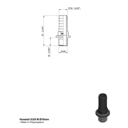 RACCORDO PTG DRITTO G3/8"M D-16