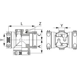 RACCORDO A T T6F-T6F-T6F