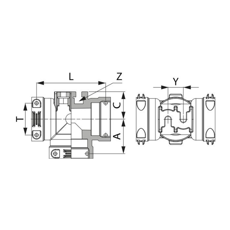 RACCORDO A T T7F-T7F-T7F