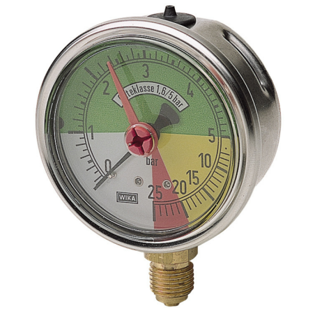 MANOMETRO ISOMETRICO IN INOX Ø 63MM, SCALA 0-20/60 BAR, ATTACCO RADIALE G 1/4"
