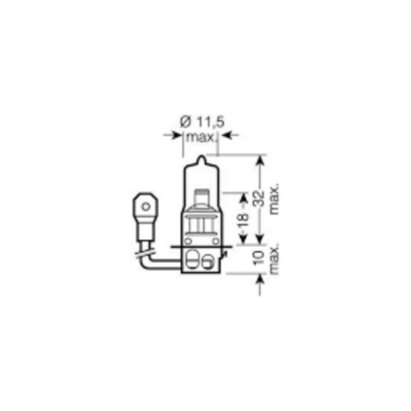 Lampadina alogena H3 12V 55W PK22s