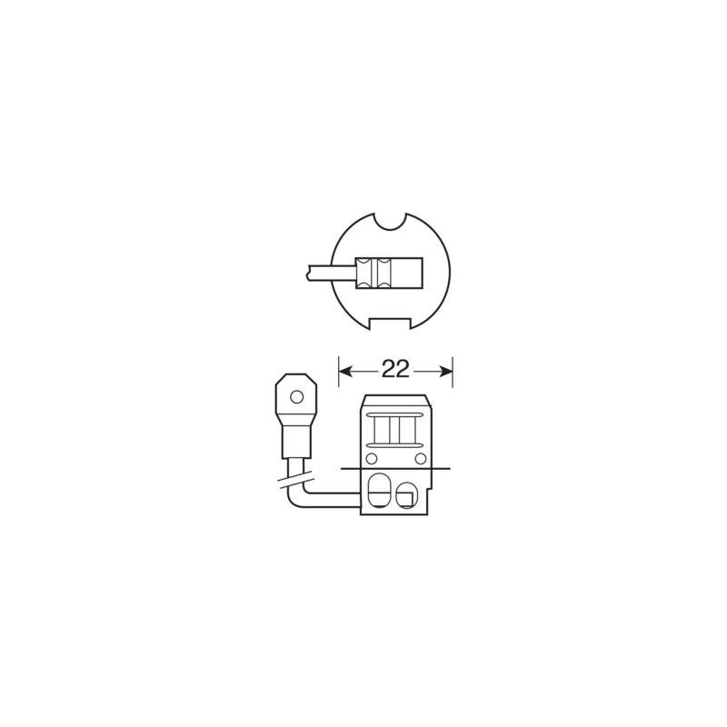 Lampadina alogena H3 12V 55W PK22s