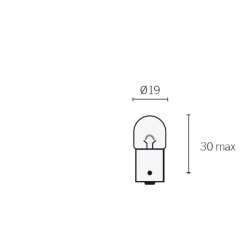 Lampadina alogena R5W 12V 5W BA15s