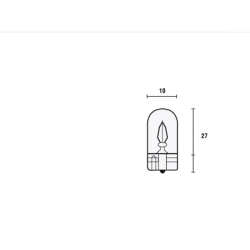 Lampadina alogena W3W 12V 3W W2,1x9,5d