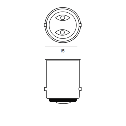 Lampadina alogena P21/5W 12V 21/5W BAY15d