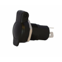 Presa bipolare 12-24V in plastica con coperchio