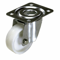 RUOTA NYLON Ø 125MM CON SUPPORTO GIREVOLE