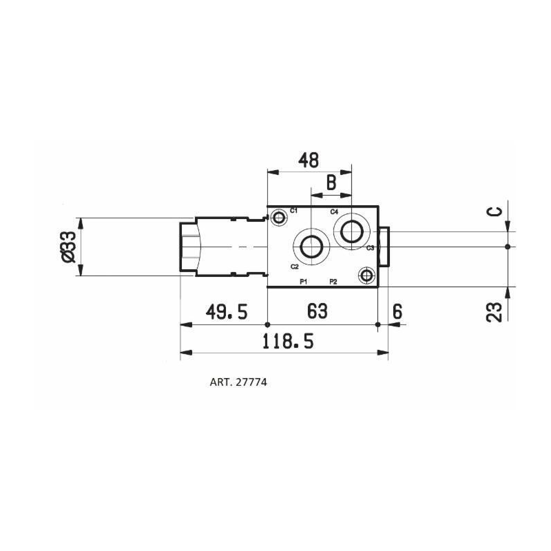 DEVIATORE ELETTRICO A 6 VIE DA 1/2" 12VDC