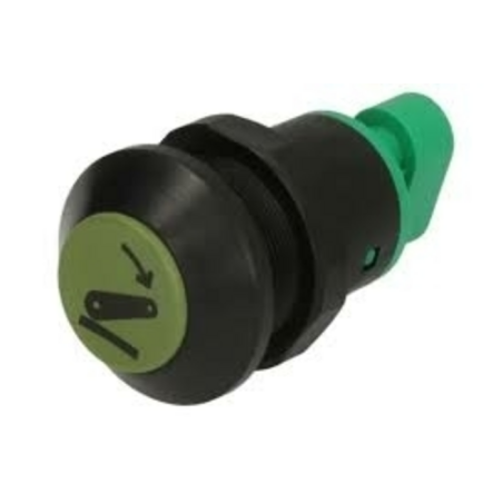 Interruttore a pulsante PNEUTRON verde chiaro, simbolo sollevatore abbassato